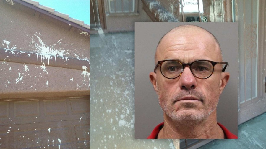 Retired veteran’s Henderson home repeatedly vandalized, suspect arrested