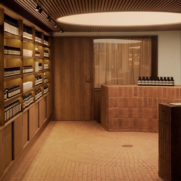 Aesop store interior references Louisiana Museum of Modern Art