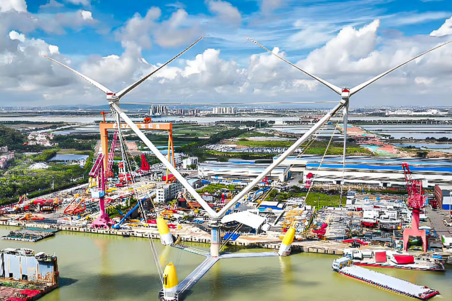 Cette gigantesque double éolienne peut encaisser un ouragan de catégorie 5