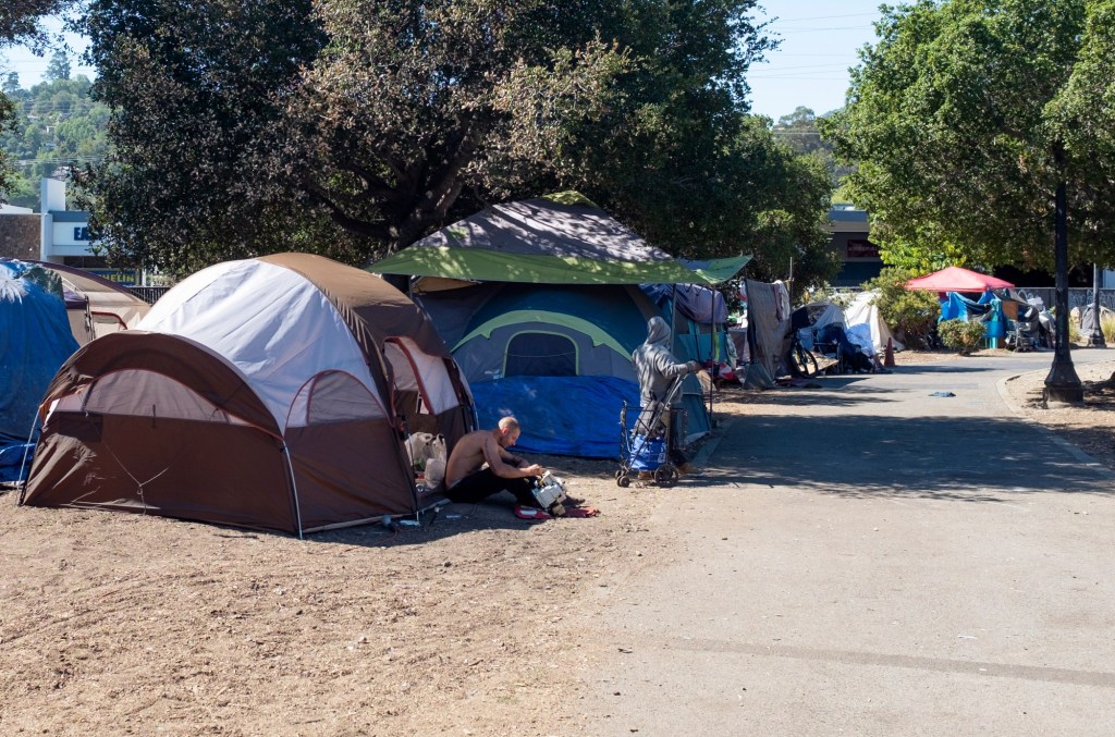 Marin County business can’t blast music at homeless camp