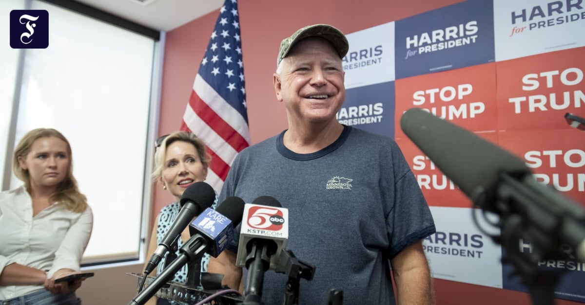 Running Mate Tim Walz: Kamala Harris und die Unschuld vom Lande