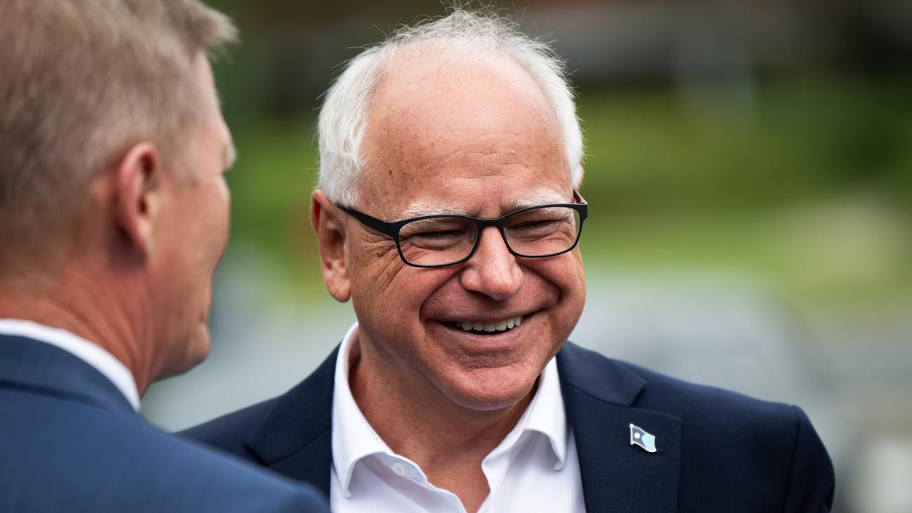 US-Präsidentschaftswahlkampf: Harris wählt laut Medien US-Gouverneur Tim Walz als Running Mate