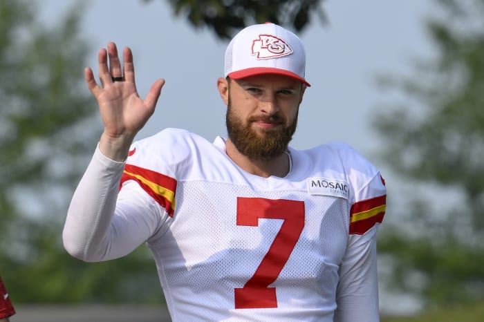 Chiefs kicker Harrison Butker says he stands behind comments he made during polarizing speech