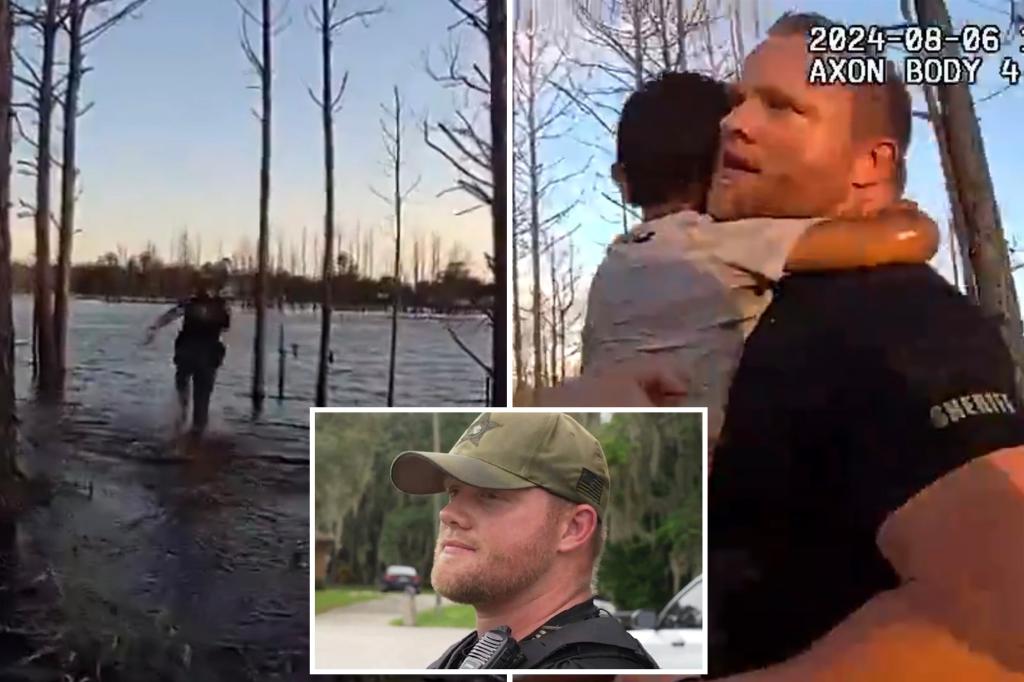 Florida sheriff’s deputy pulls missing autistic boy, 5, to safety from pond