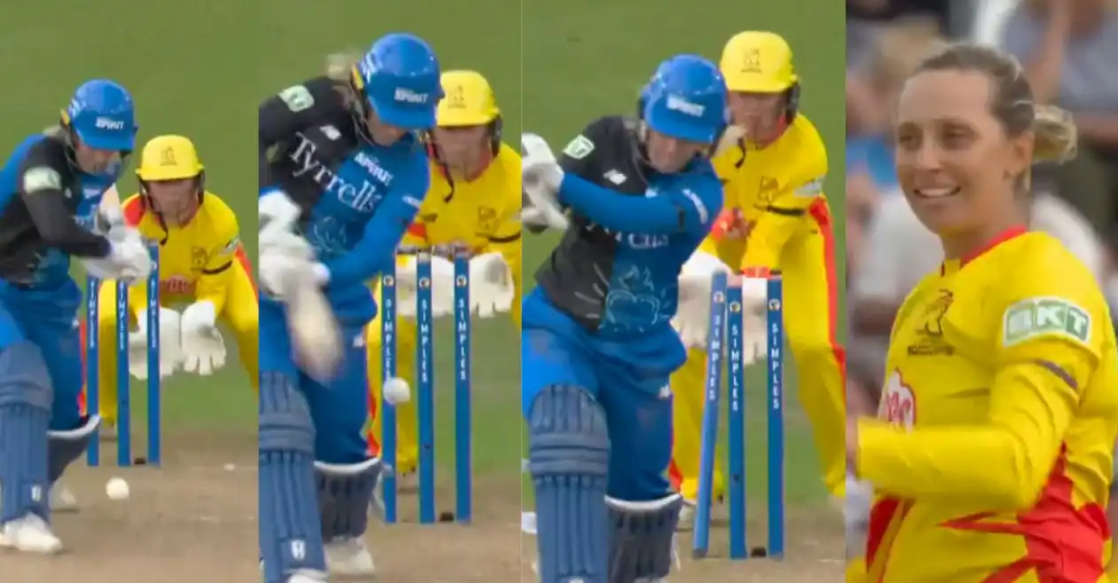 WATCH: Ashleigh Gardner cleans up Georgia Redmayne with a beauty in The Hundred Women 2024