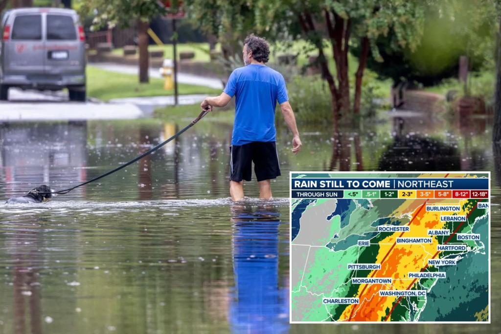 Waterlogged Northeast braces for Debby's wrath as region faces potentially life-threatening flood threat