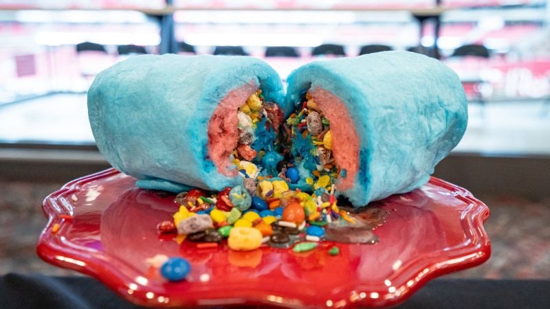 America’s latest deliciously horrifying stadium food: cotton candy burrito