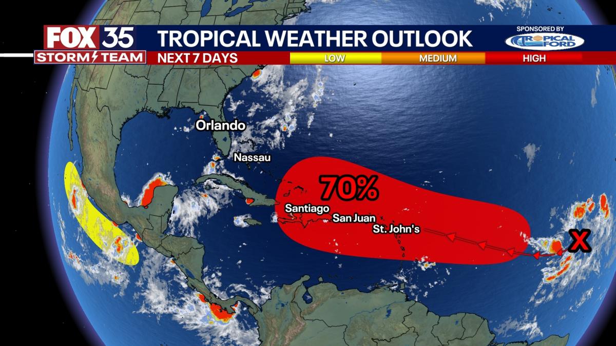 Tropical Storm Ernesto could form next week as forecasters increase chance of development for Atlantic system