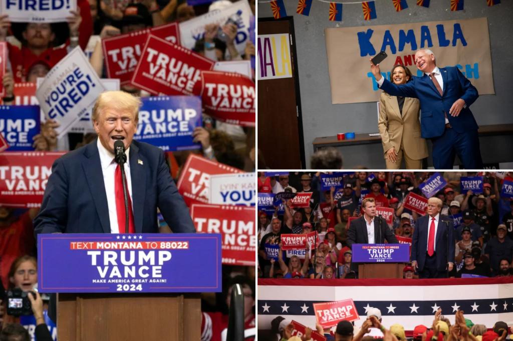 Trump accuses Kamala Harris and Tim Walz of running on a ‘fake record’ at Montana rally