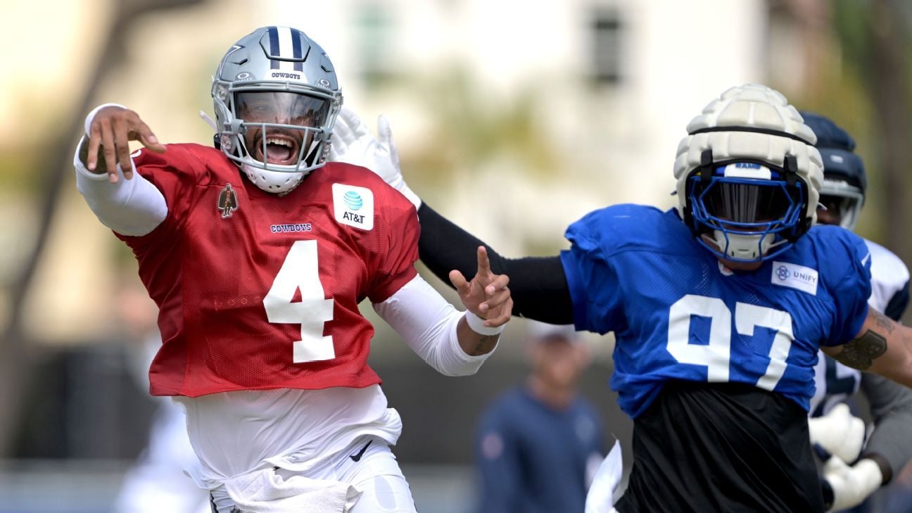 Prescott not practicing due to ankle soreness