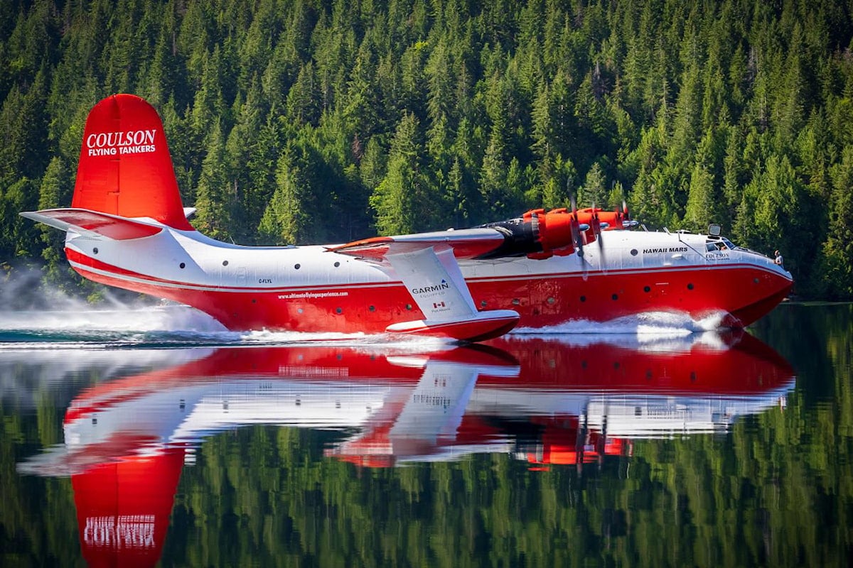 Iconic water bomber soars for its final flight to North Saanich