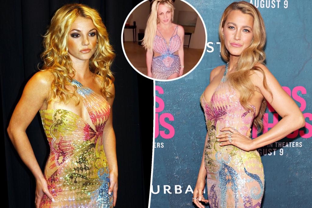 Britney Spears seemingly shades Blake Lively for wearing her 2002 Versace dress