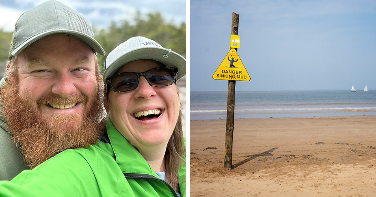 Woman Trapped Waist-Deep In Quicksand Rescued By Husband’s Quick Thinking