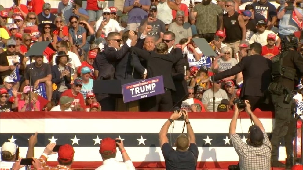 WATCH: Secret Service rushes Trump off stage at Pennsylvania rally