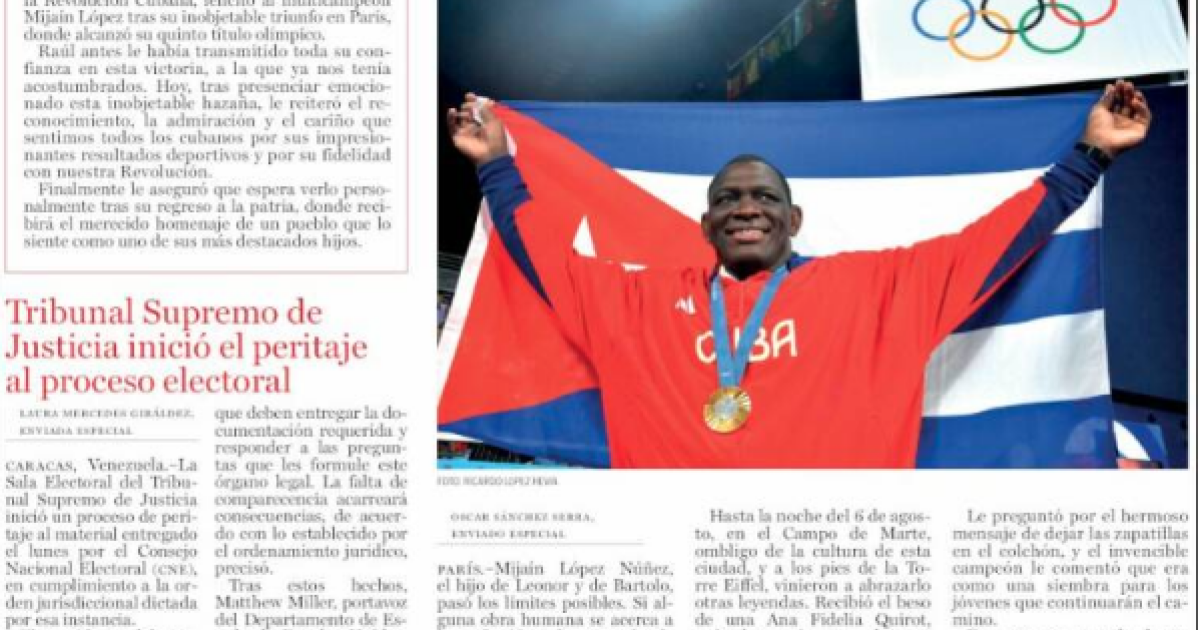 Mijaín López fêté en héros à Cuba après sa cinquième médaille d’or consécutive