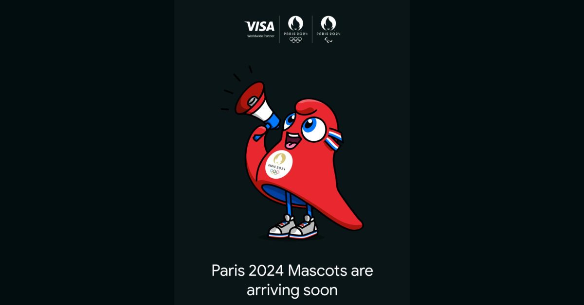 Google Wallet celebrating Paris 2024 Olympic mascots with tap-to-pay