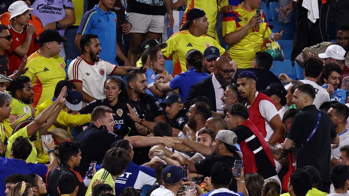 Conmebol condena actos de violencia en la semifinal entre Uruguay y Colombia de la Copa América