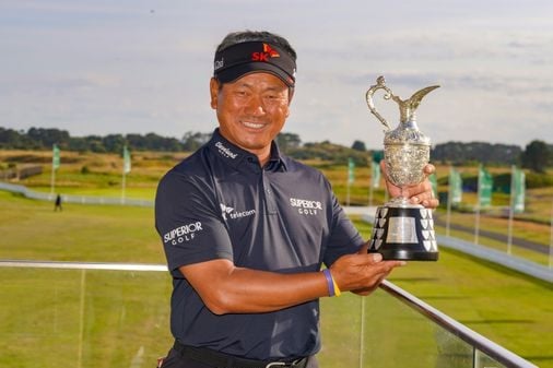 KJ Choi wins Senior British Open with two-shot victory over Richard Green at Carnoustie