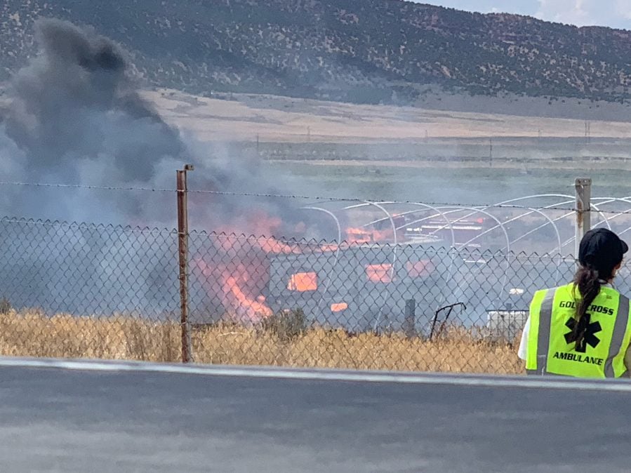 Barn fire spreads, burns several acres in Iron County before containment