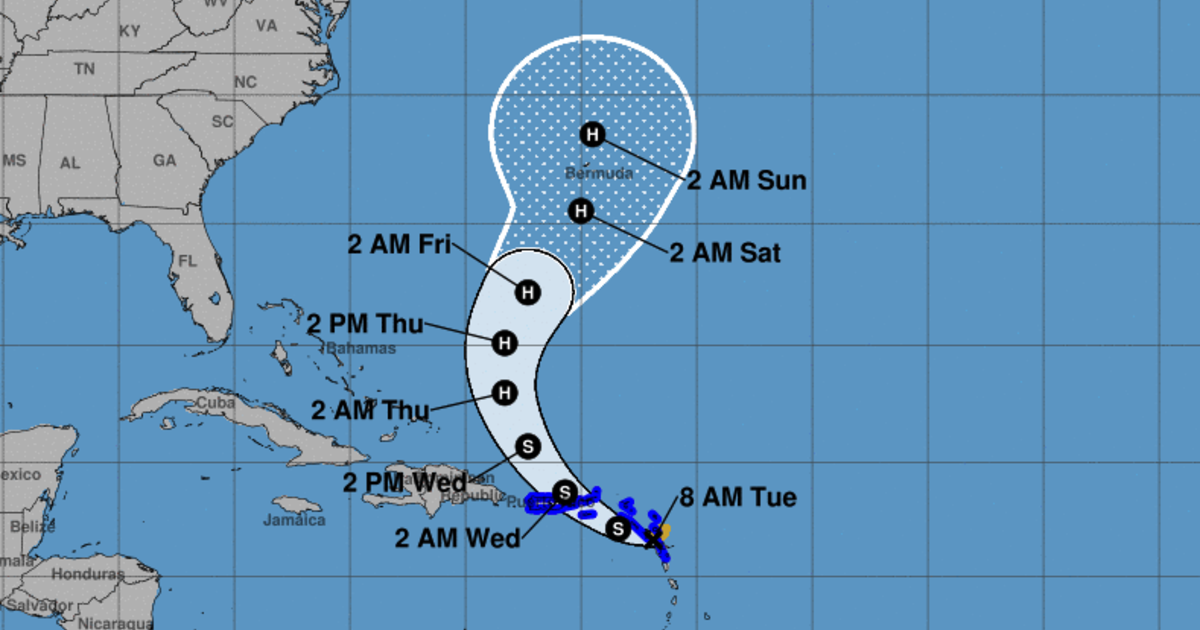 Maps show Tropical Storm Ernesto's path and forecast as it intensifies en route to Puerto Rico