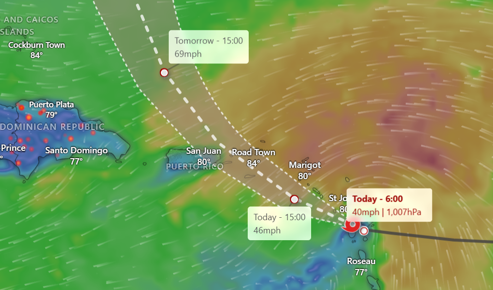 Ernesto Barrels Towards Puerto Rico: Track the Tropical Storm