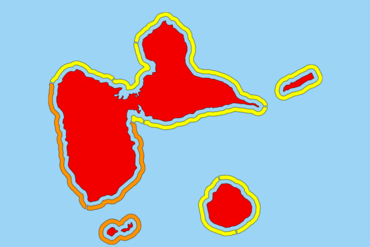 La Guadeloupe placée en vigilance rouge pour fortes pluies et orages