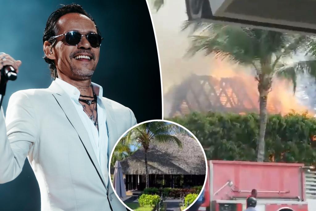 Marc Anthony’s house in Dominican Republic bursts into flames, blaze caught on camera