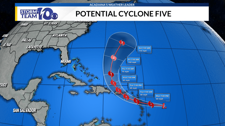 Potential Tropical Cyclone Five forecasted to become Ernesto this week