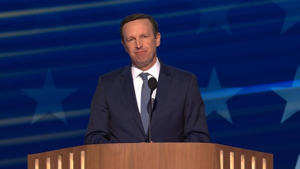 WATCH: Sen. Chris Murphy at the DNC: 'Kamala Harris is not weak'