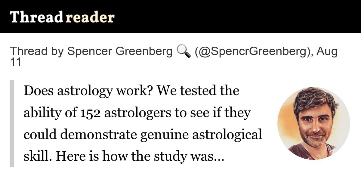 "Does astrology work? We tested the ability of 152 astrologers"