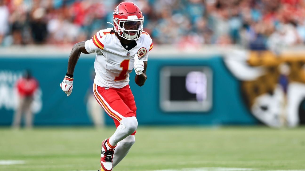 Chiefs exploring wide receiver combinations amid Marquise Brown injury