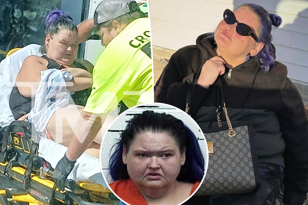 '1000-Lb. Sisters' star Amy Slaton seen leaving zoo on stretcher after camel bite that led to drug arrest