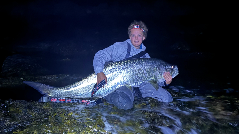 70-inch Tarpon caught off Rhode Island coast