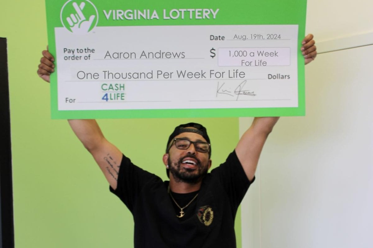 Gift from dad earns Virginia man a lottery jackpot