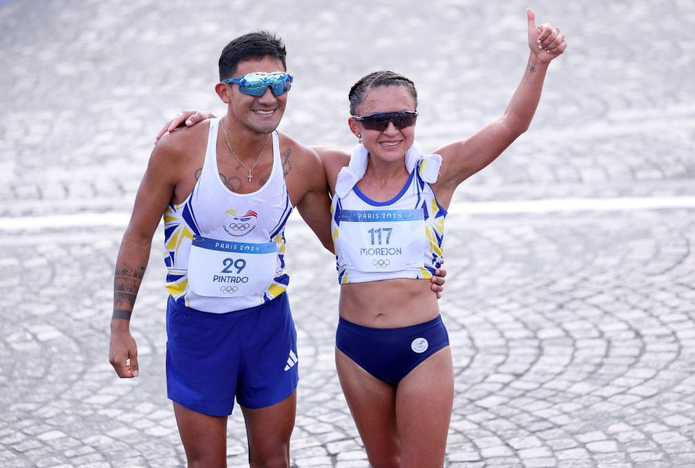 Ecuador gana su segunda medalla en París 2024: Daniel Pintado y Glenda Morejón obtienen la plata en marcha por relevos mixtos