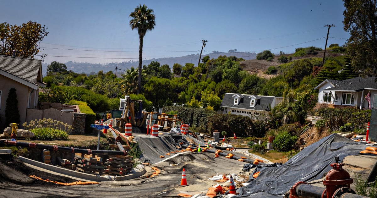 In a landslide-stricken town in California, life is like camping with no power, gas