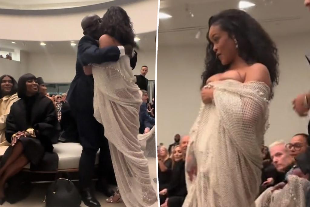 Rihanna appears to ignore Naomi Campbell at New York Fashion Week