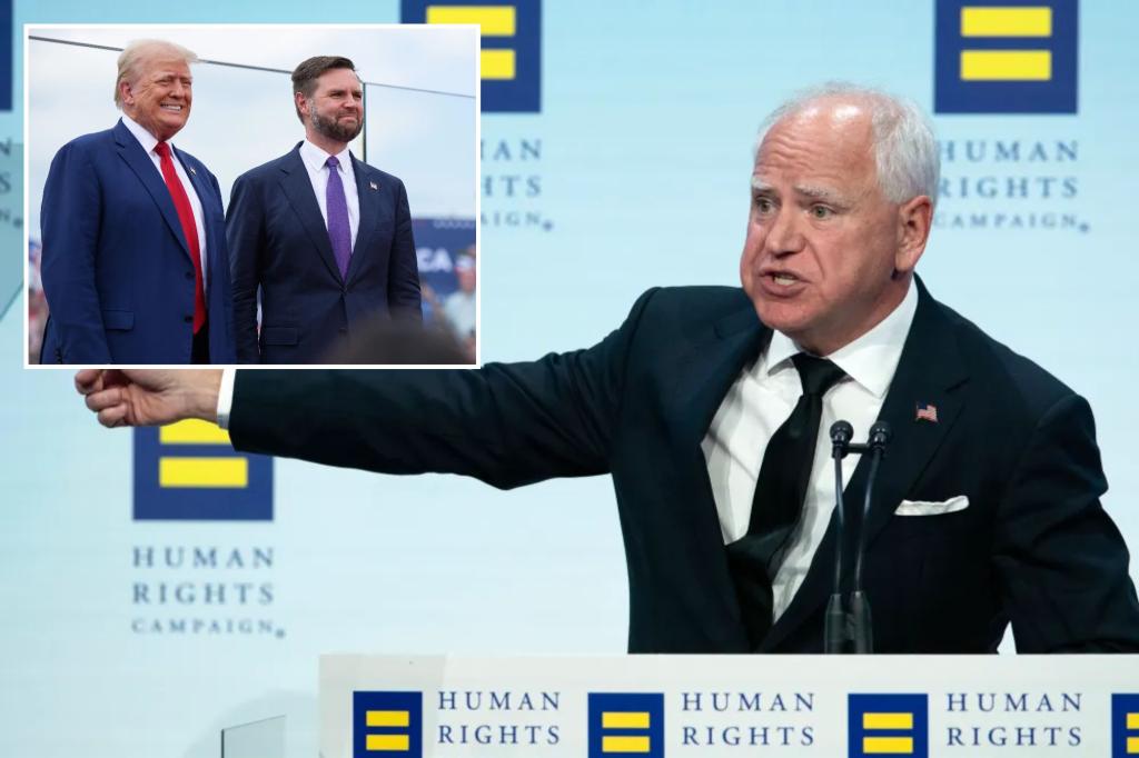 Walz rips into JD Vance's IVF views at Human Rights Campaign dinner