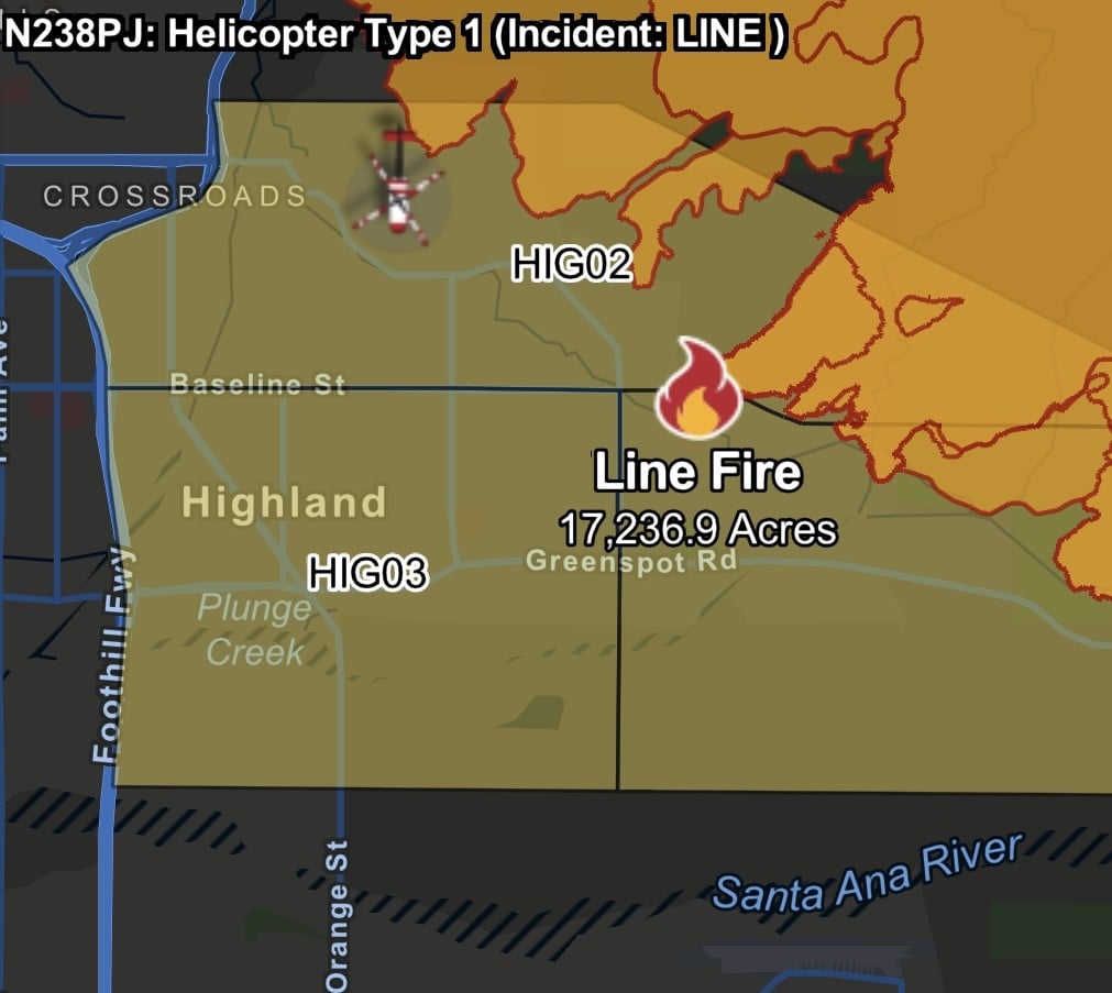 California Fire Latest: Map Shows Line Fire Areas