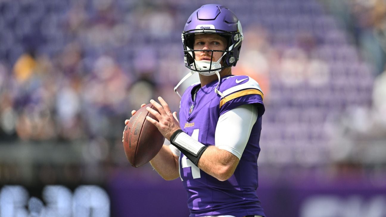 Vikings' Sam Darnold connects on second TD vs. Giants