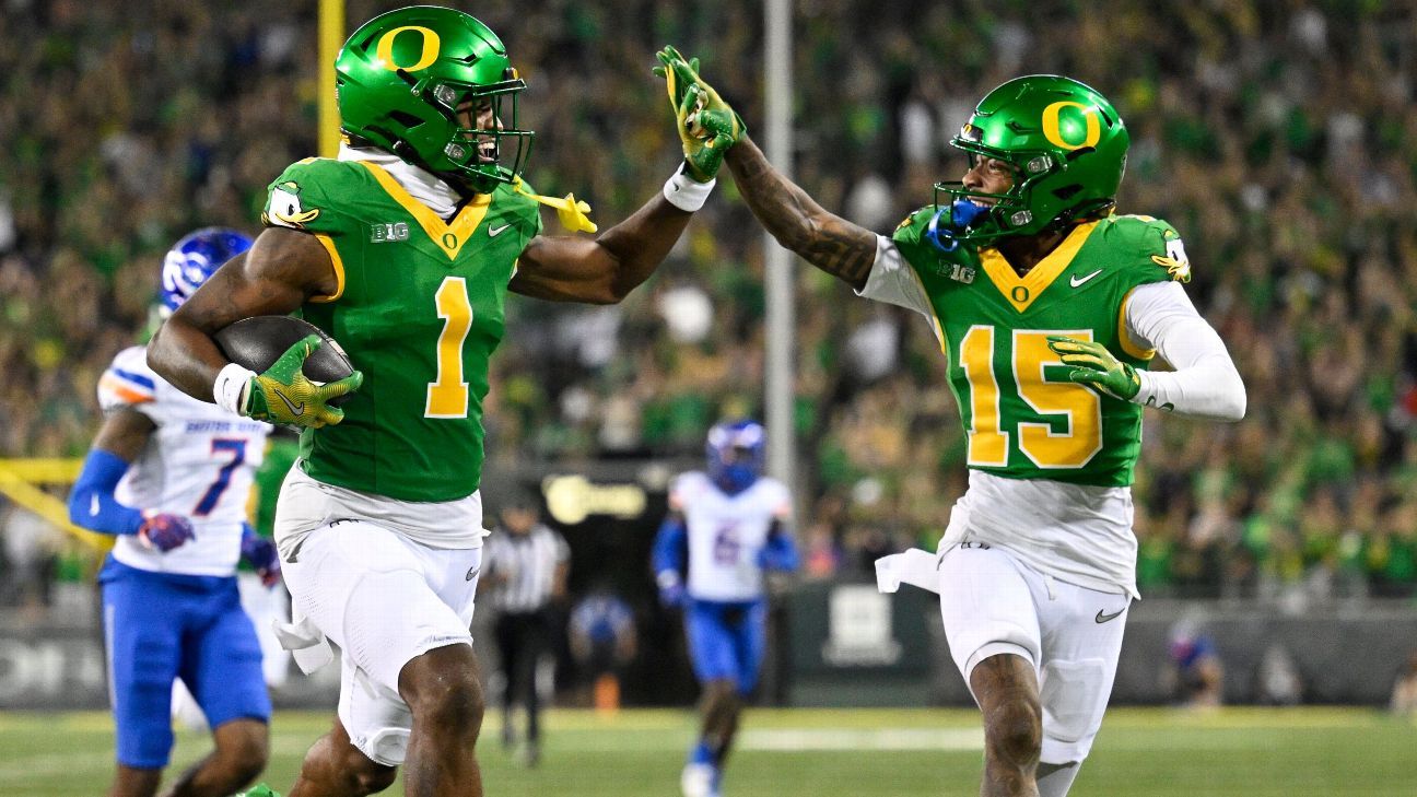 College football Week 2 recap What 20 best games mean for Oregon, Notre Dame