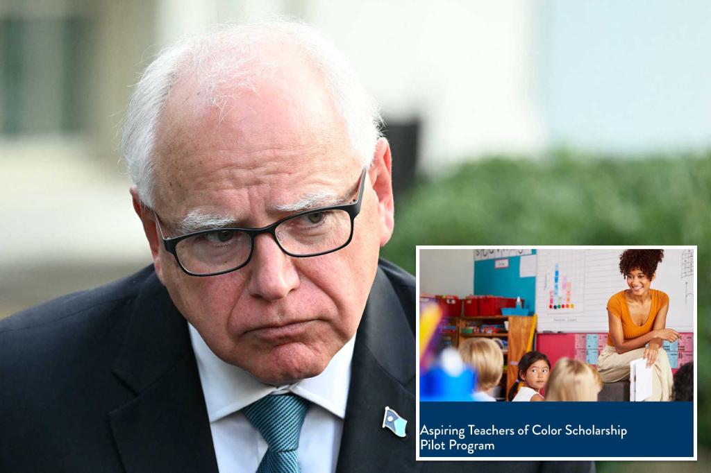 Tim Walz-backed 'Teachers of Color' scholarship program discriminates against whites, complaint says