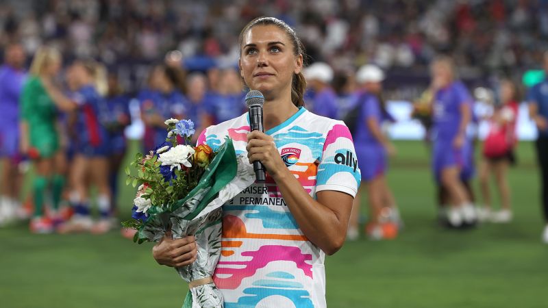 Alex Morgan: US soccer legend waves goodbye after playing final minutes of remarkable career