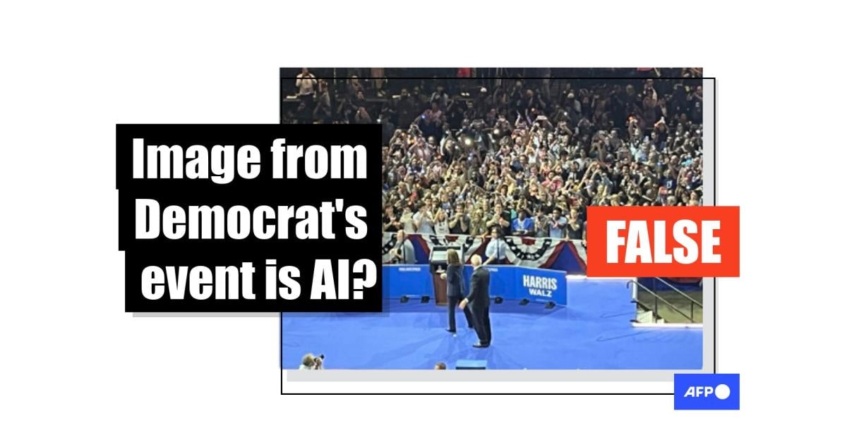 Photo of Harris rally falsely claimed to show fabricated crowd