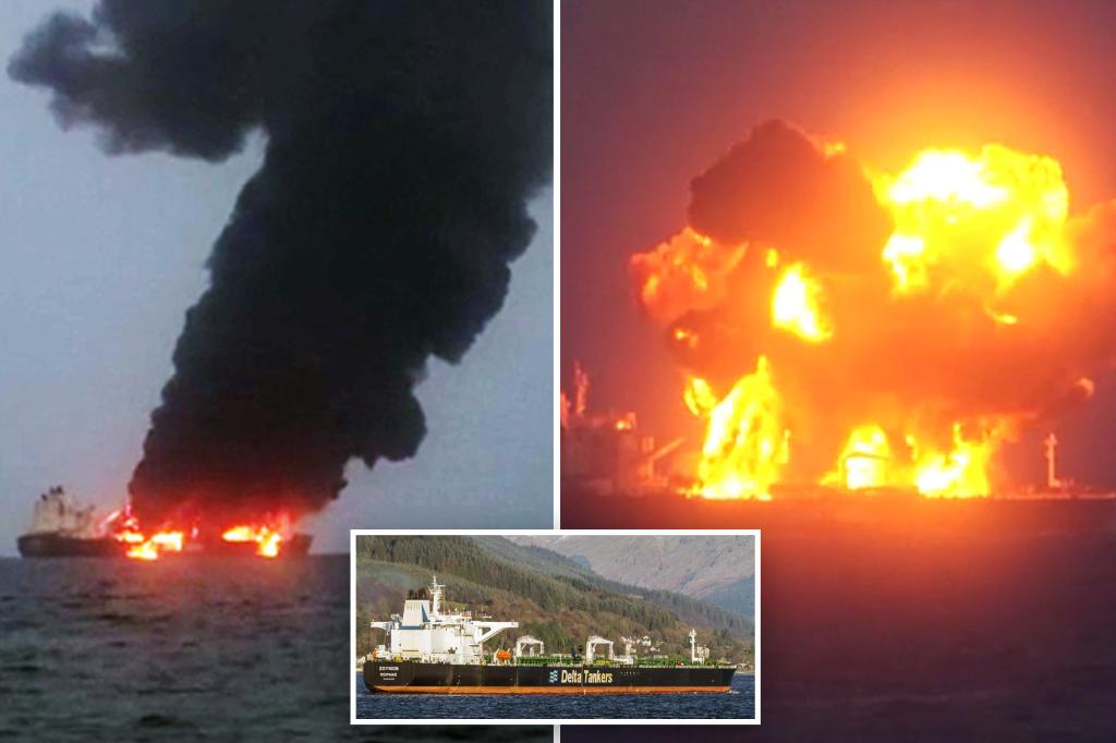 Houthis burn Greek oil tanker in Red Sea, mock US by posting video of blaze