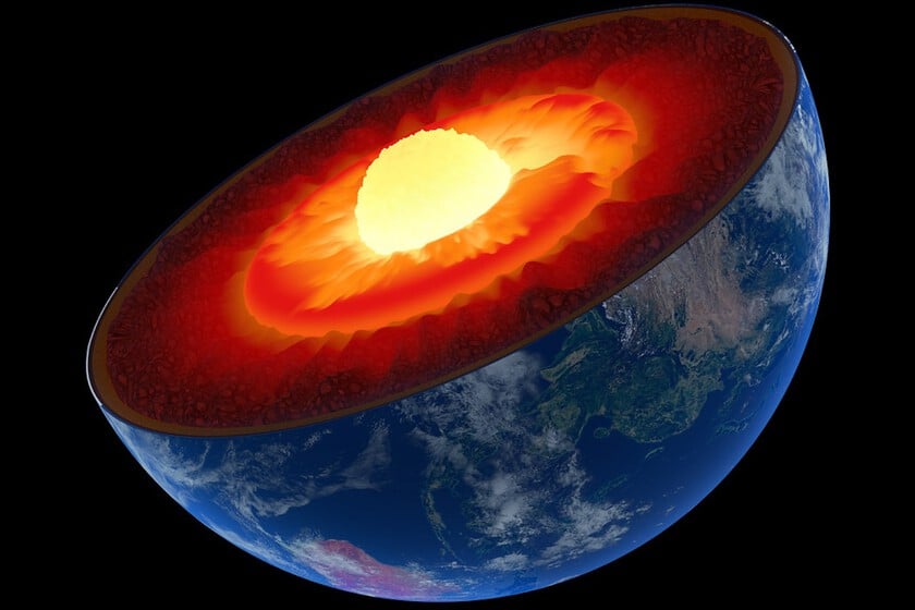 Acabamos de descubrir una estructura oculta en el núcleo líquido de la Tierra. Y todo viaja un 2% más lento