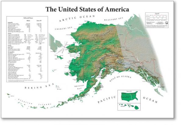 Alaskan Map of the United States