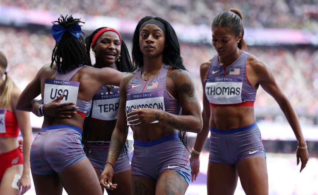 Sha’Carri Richardson, Gabby Thomas Lead Team USA to Olympic Gold 4 x 100-M Relay Win