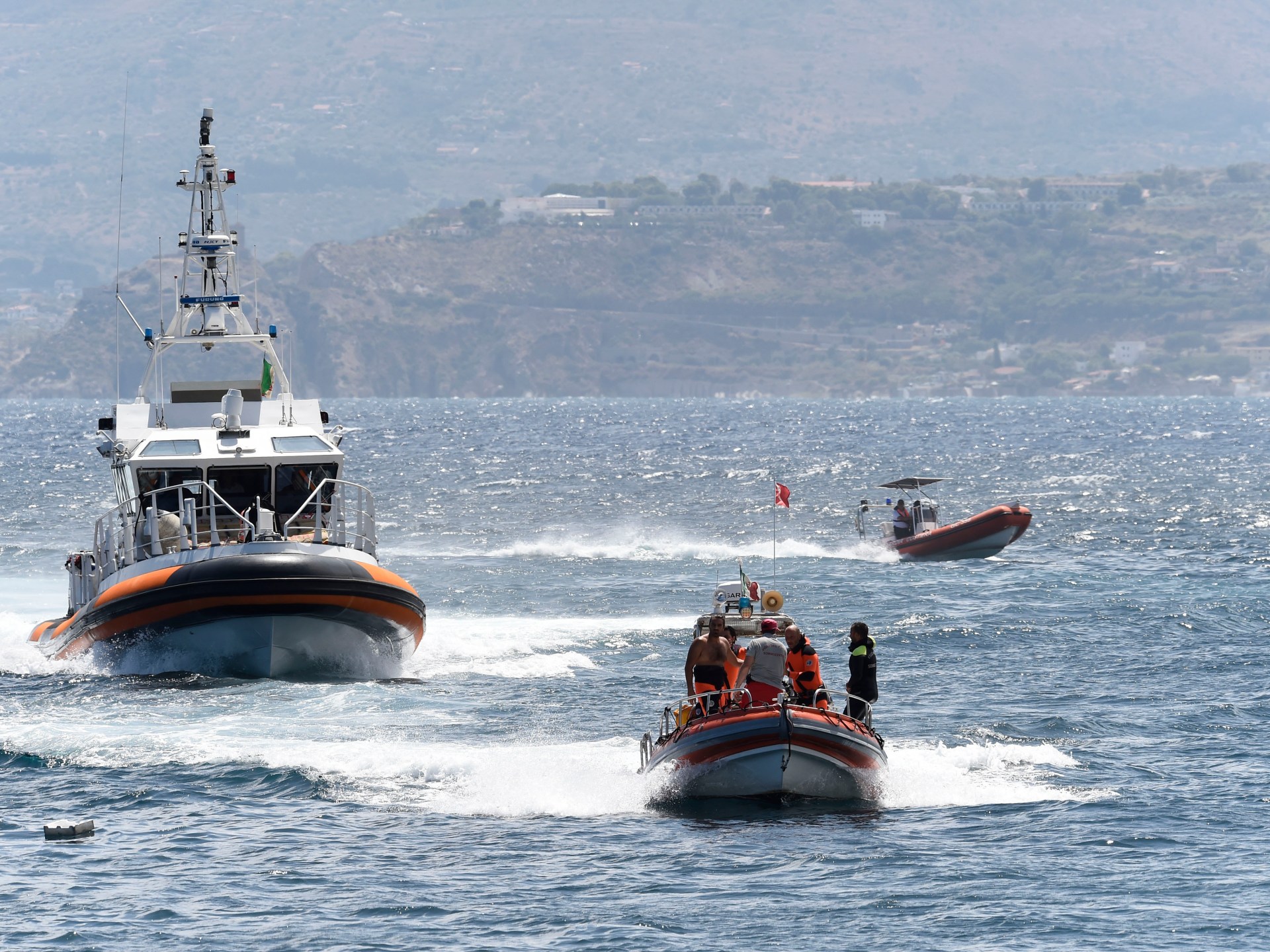 Divers search Sicily yacht wreck with UK tech boss among the six missing