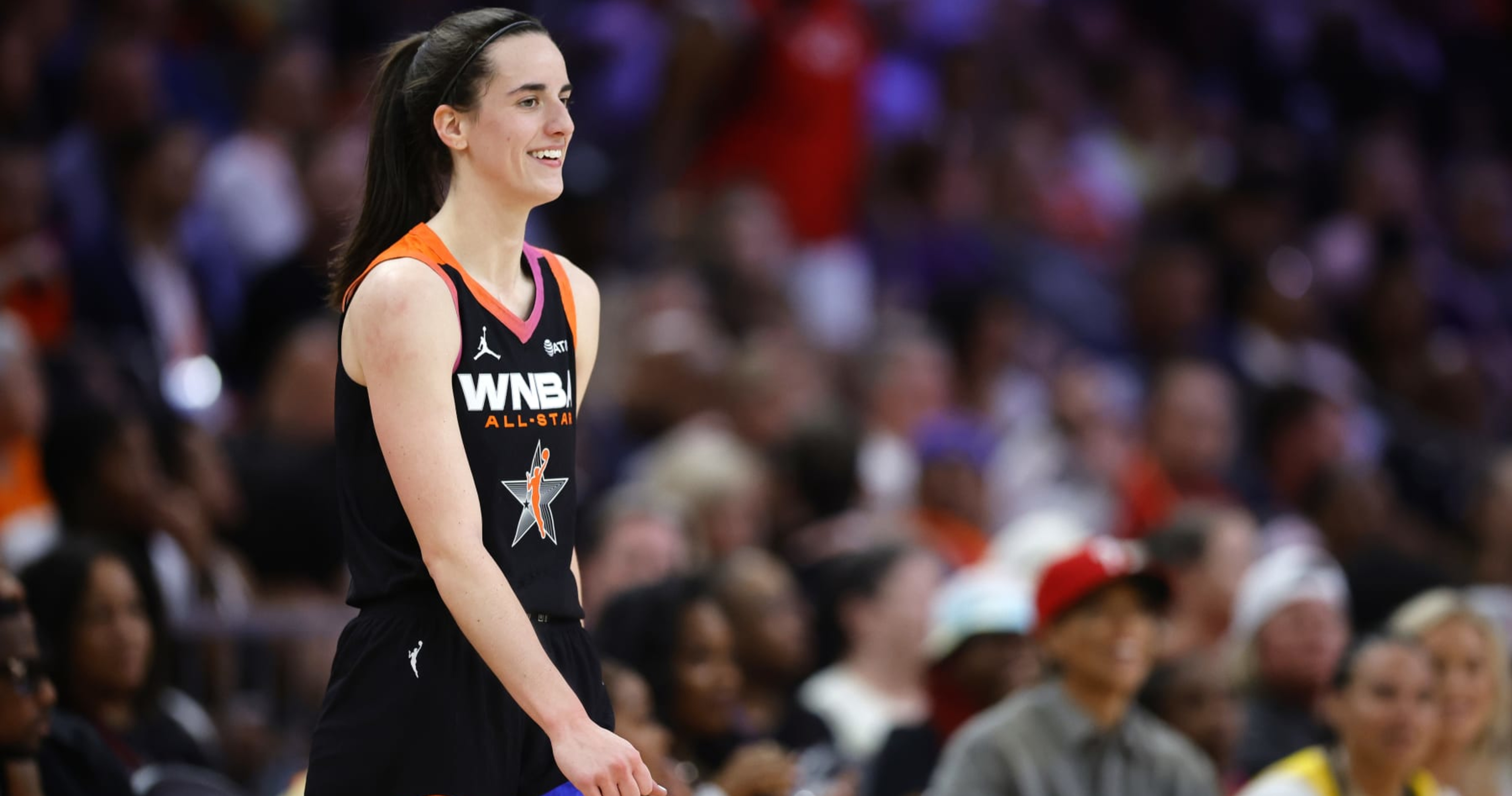 Photo: Caitlin Clark Rocks Yankees Jersey Before Game vs. Rangers amid WNBA Break